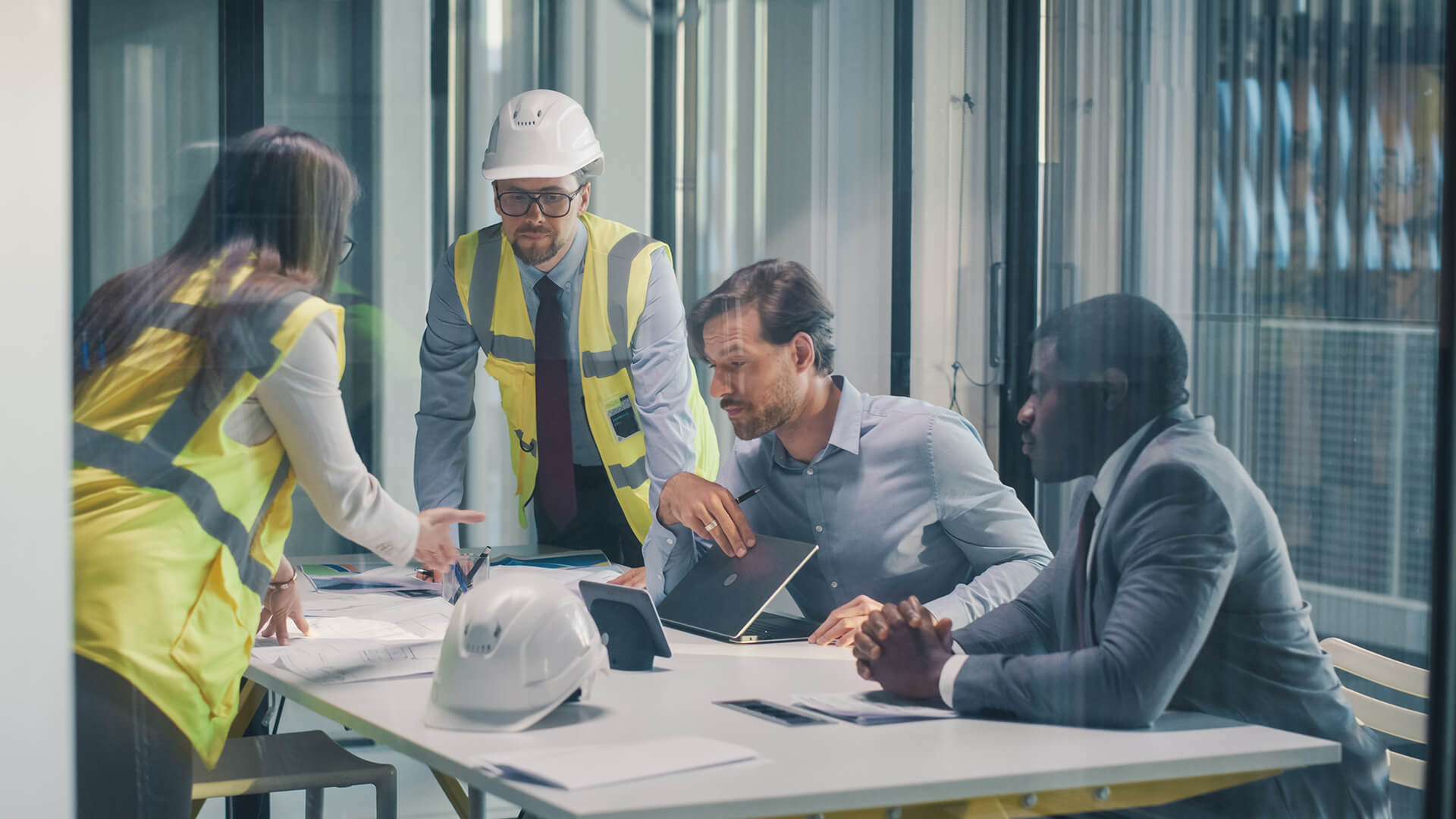 Team working on a large-scale capex project.