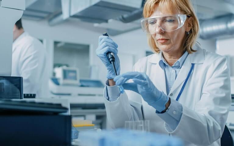 Scientist working in a lab